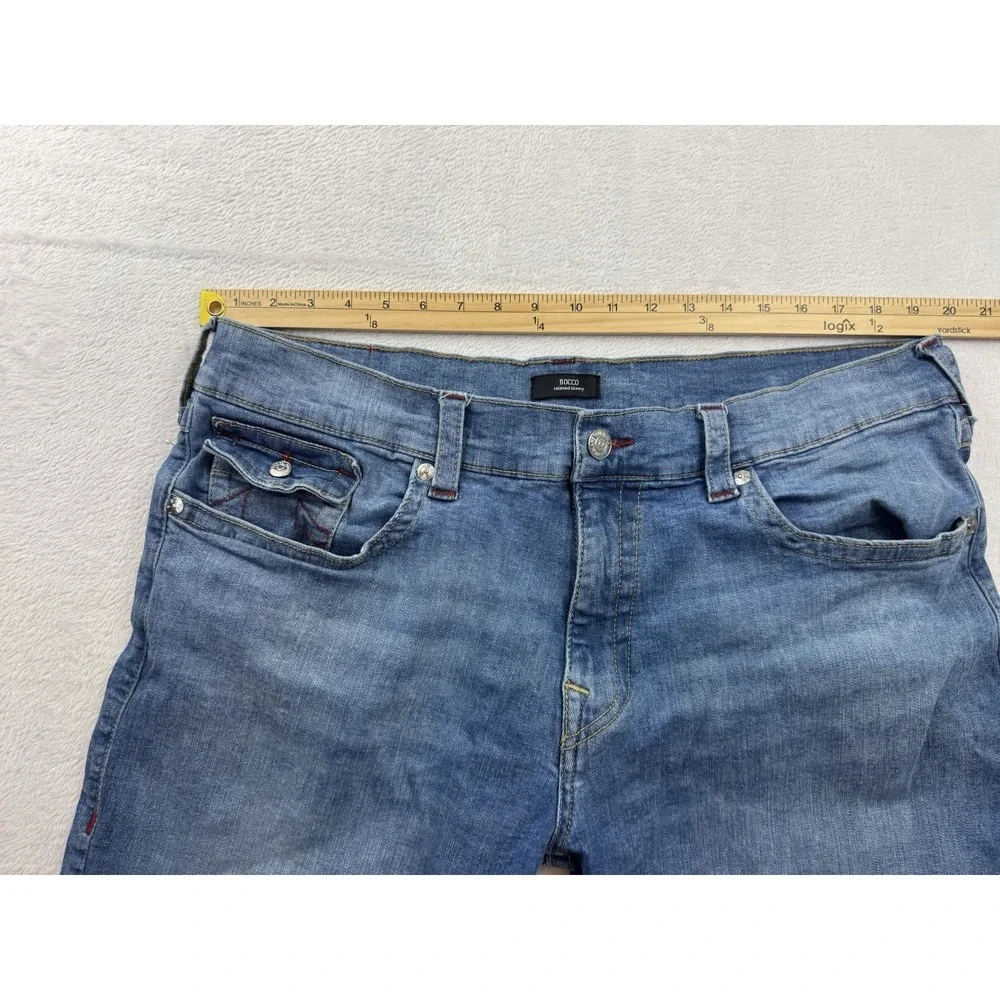 True Religion Men's Rocco Big T Flap Relaxed Skinny Mid Rise Jean SZ‎ 40